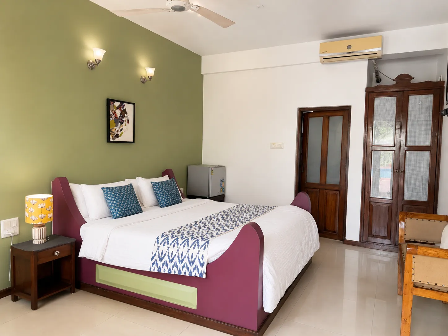 Double Room at Skylark Resort, Colva — one bedroom, en-suite room interior