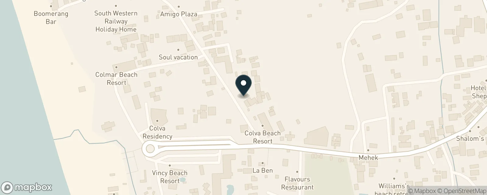 Map showing the location of Skylark Resort