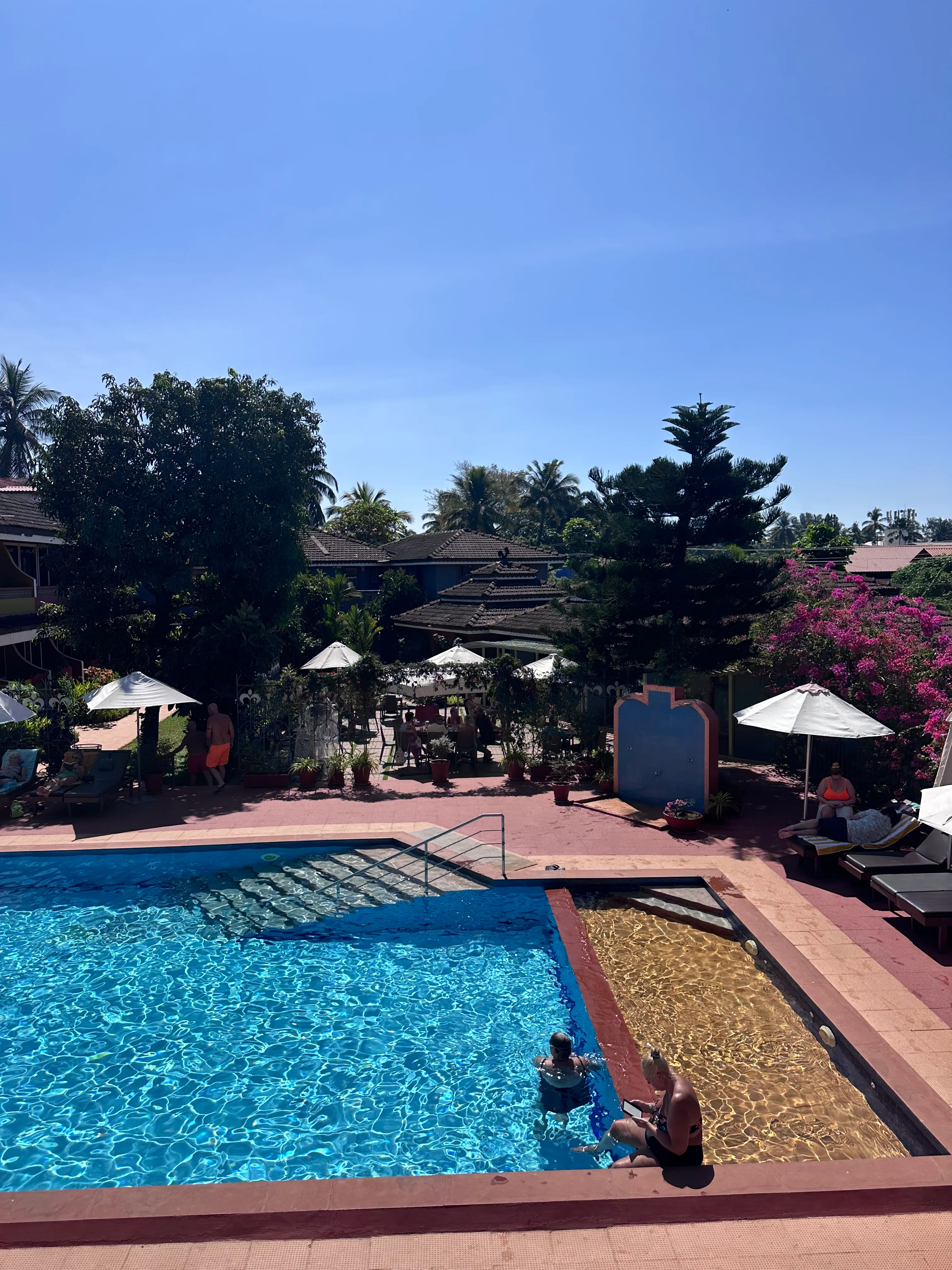 Just past the pool, before the road. Our favourite stretch.